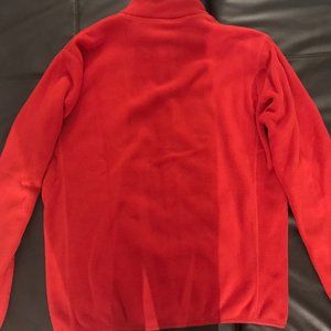 Red Uniqlo Fleece Zip Up Jacket